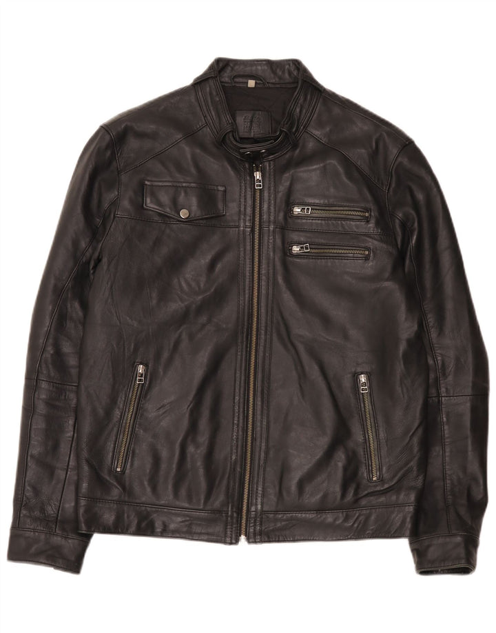 Bata Herre Læderjakke UK 42 XL Sort