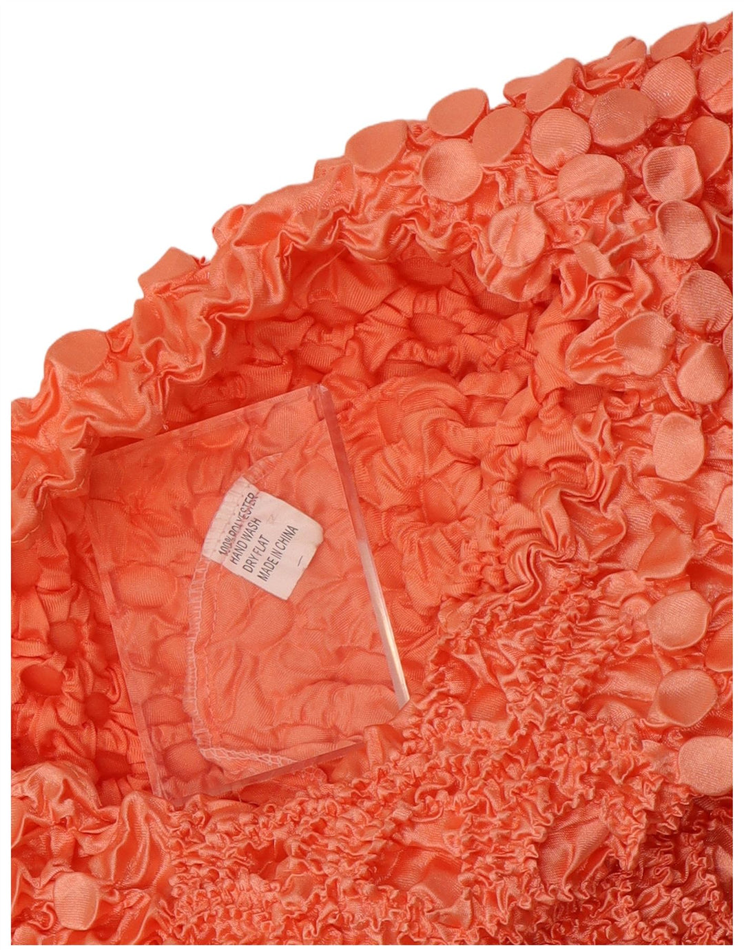 Vintage Womens Crop 3/4-ærmet bluse Top UK 10 Lille rød polyester