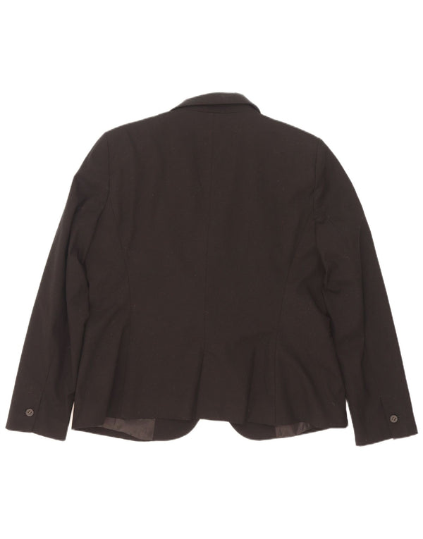 Zara Dame 1 Knap Blazer Jakke EU 44 XL Sort Polyester