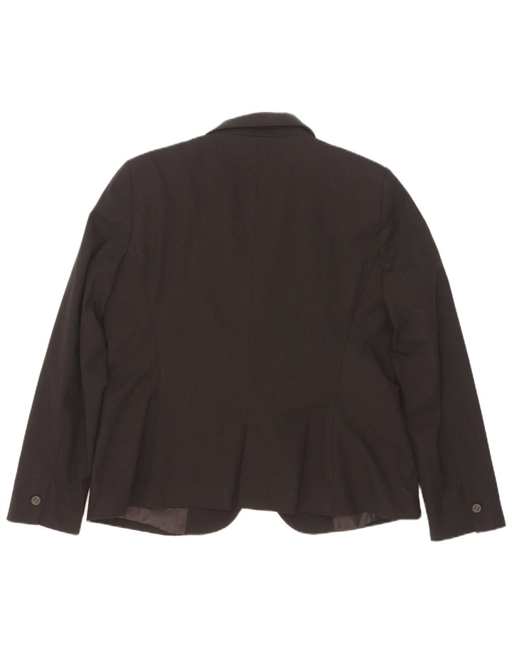 Zara Dame 1 Knap Blazer Jakke EU 44 XL Sort Polyester
