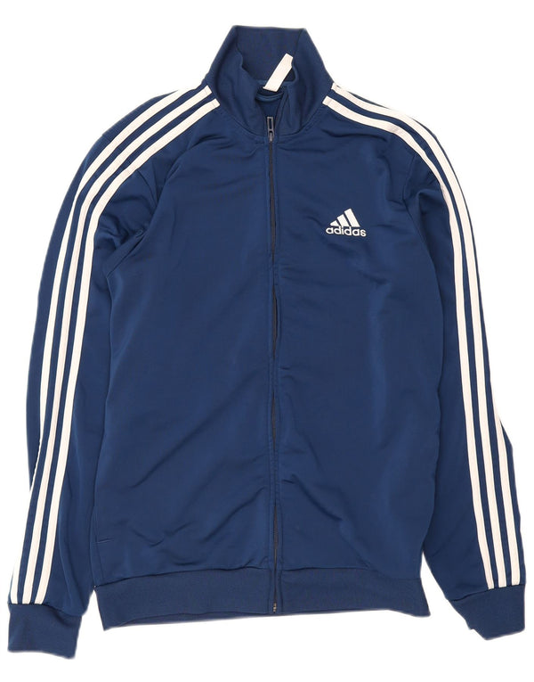 Adidas Træningsdragt til mænd Topjakke UK 38/40 Medium Navy Blue Polyester