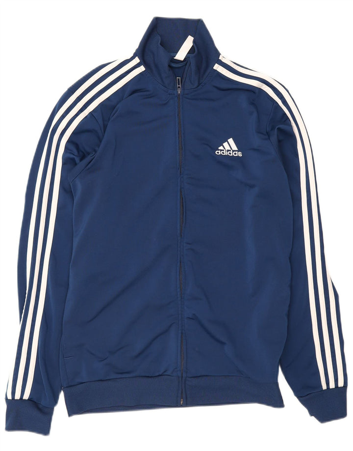 Adidas Træningsdragt til mænd Topjakke UK 38/40 Medium Navy Blue Polyester