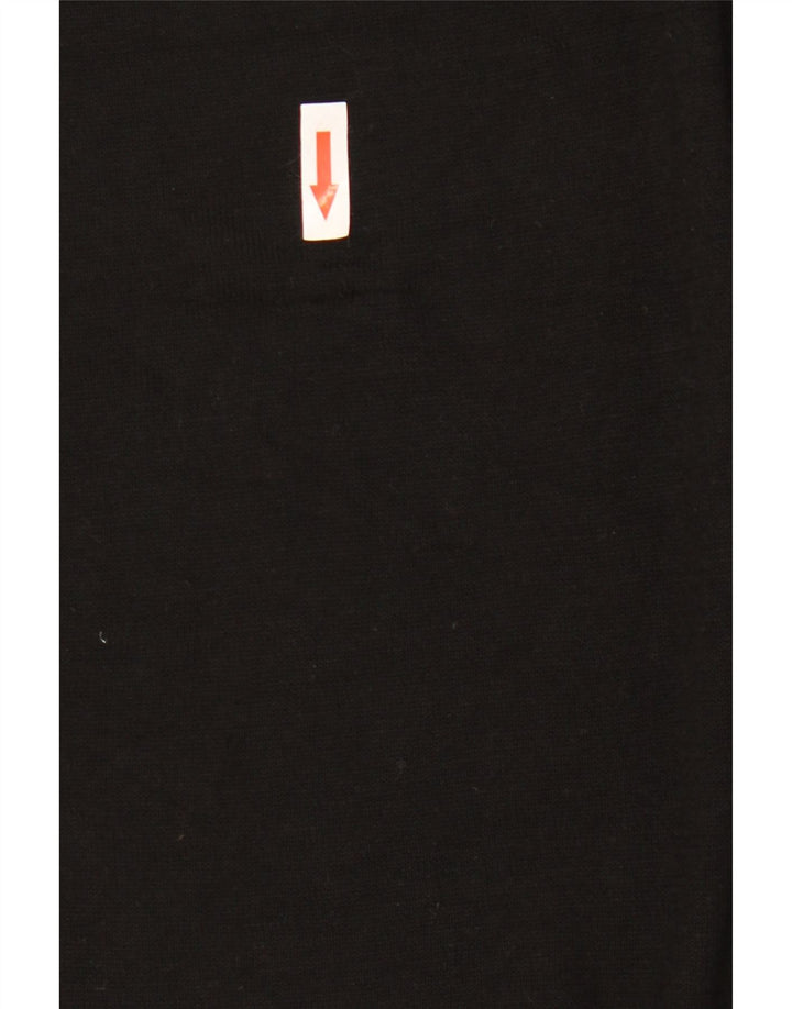 Zara Dame Oversized Crew Neck Jumper Sweater UK 10 Small Black Viscose