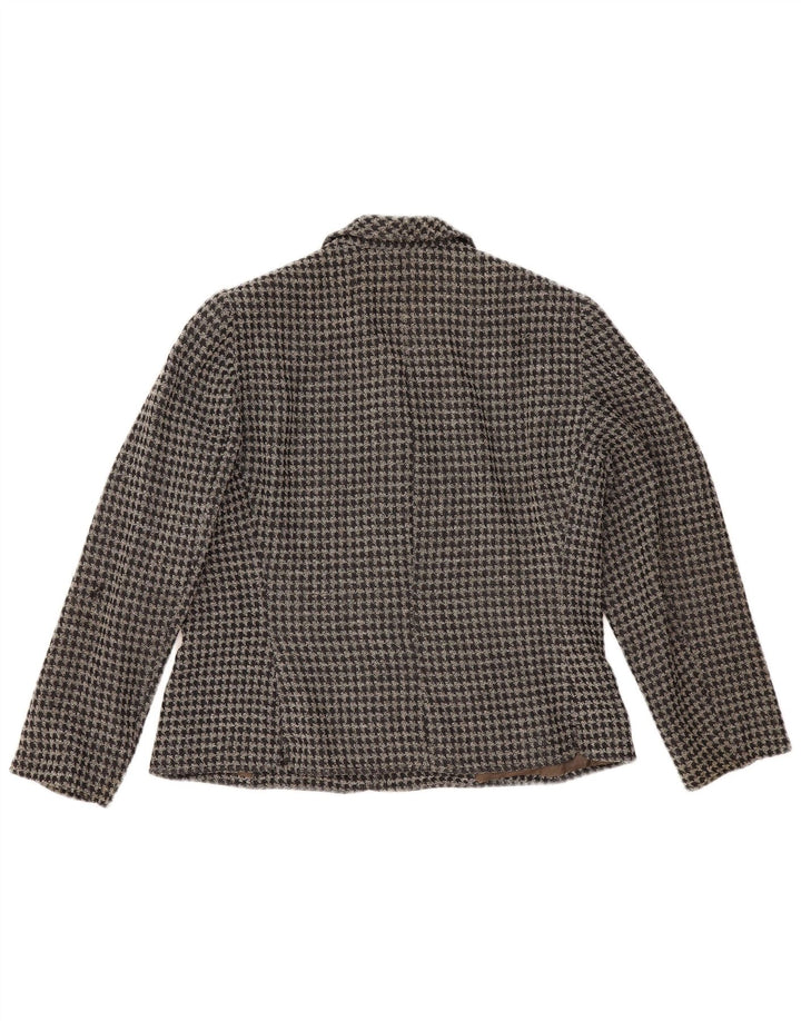 Emanuel Ungaro Dame 5-knaps blazerjakke IT 50 XL Sort Houndstooth