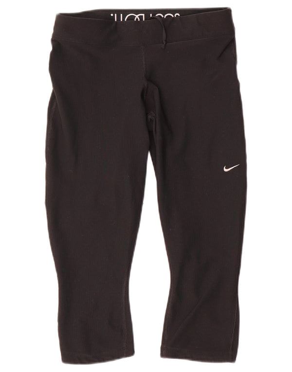 Nike Dame Dri Fit Capri Leggings UK 14 Medium Sort