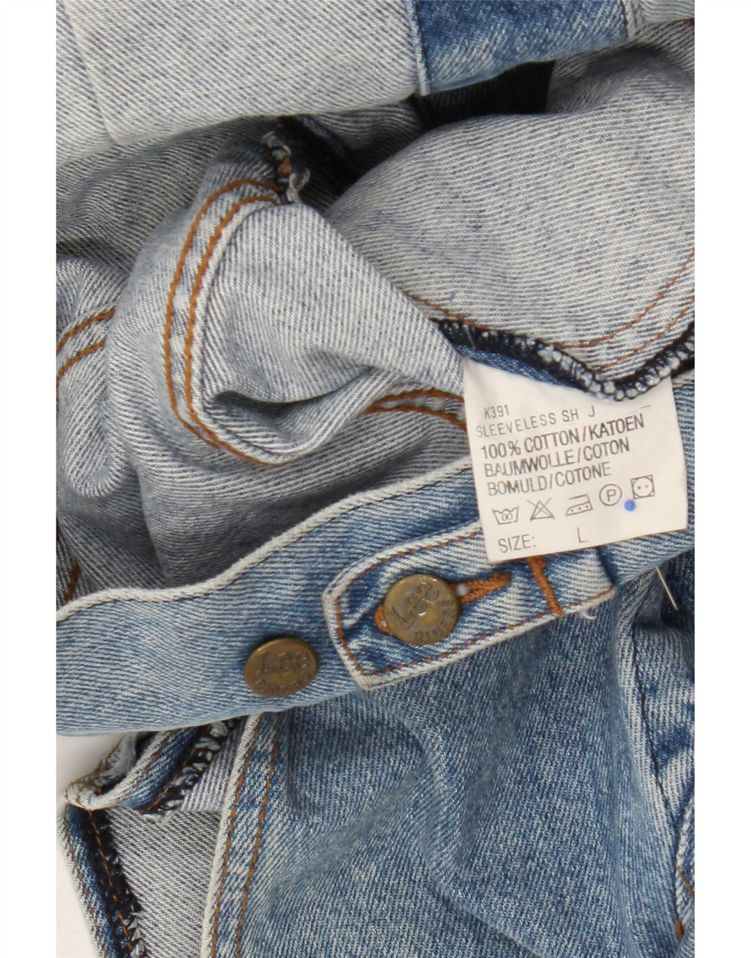 Lee Boys Denim Gilet 13-14 år Large Blue Cotton