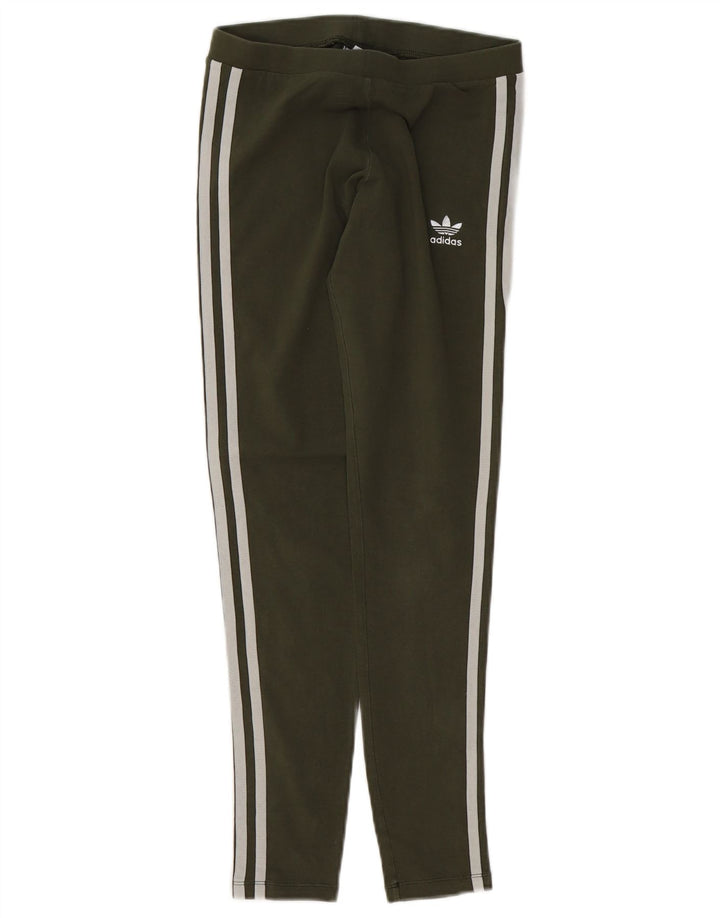 Adidas Dame Leggings UK 8 Small Khaki Cotton
