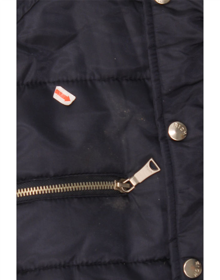 RICHMOND Herre grafisk polstret jakke UK 38 Mellem marineblå polyamid