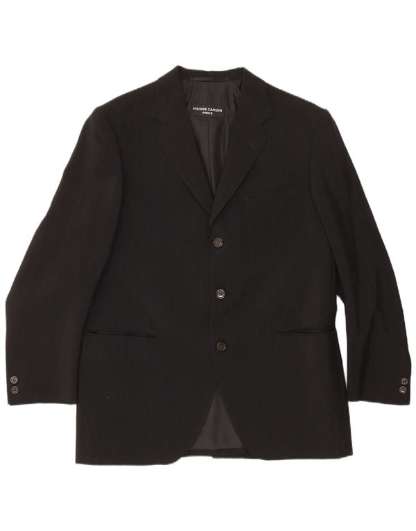 Pierre Cardin Herre 3-knaps blazerjakke UK 38 Medium Sort Uld