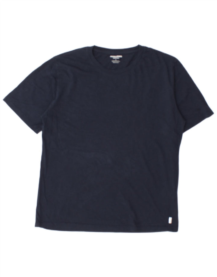 Jack & Jones Herre T-shirt Top Stor marineblå bomuld