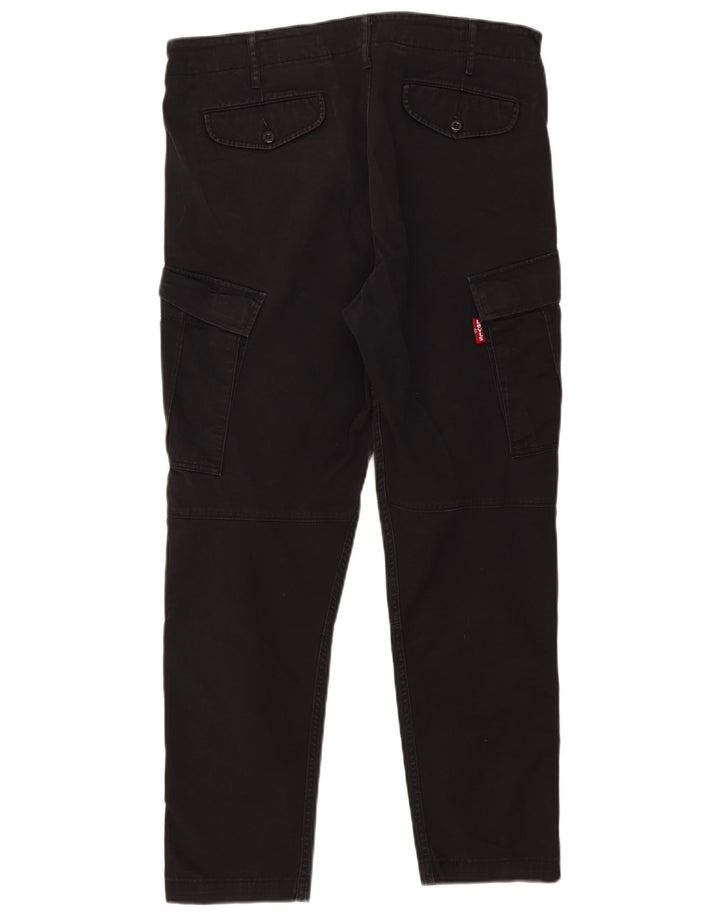 Levi's Slim Cargo-bukser til mænd W34 L29 sort bomuld