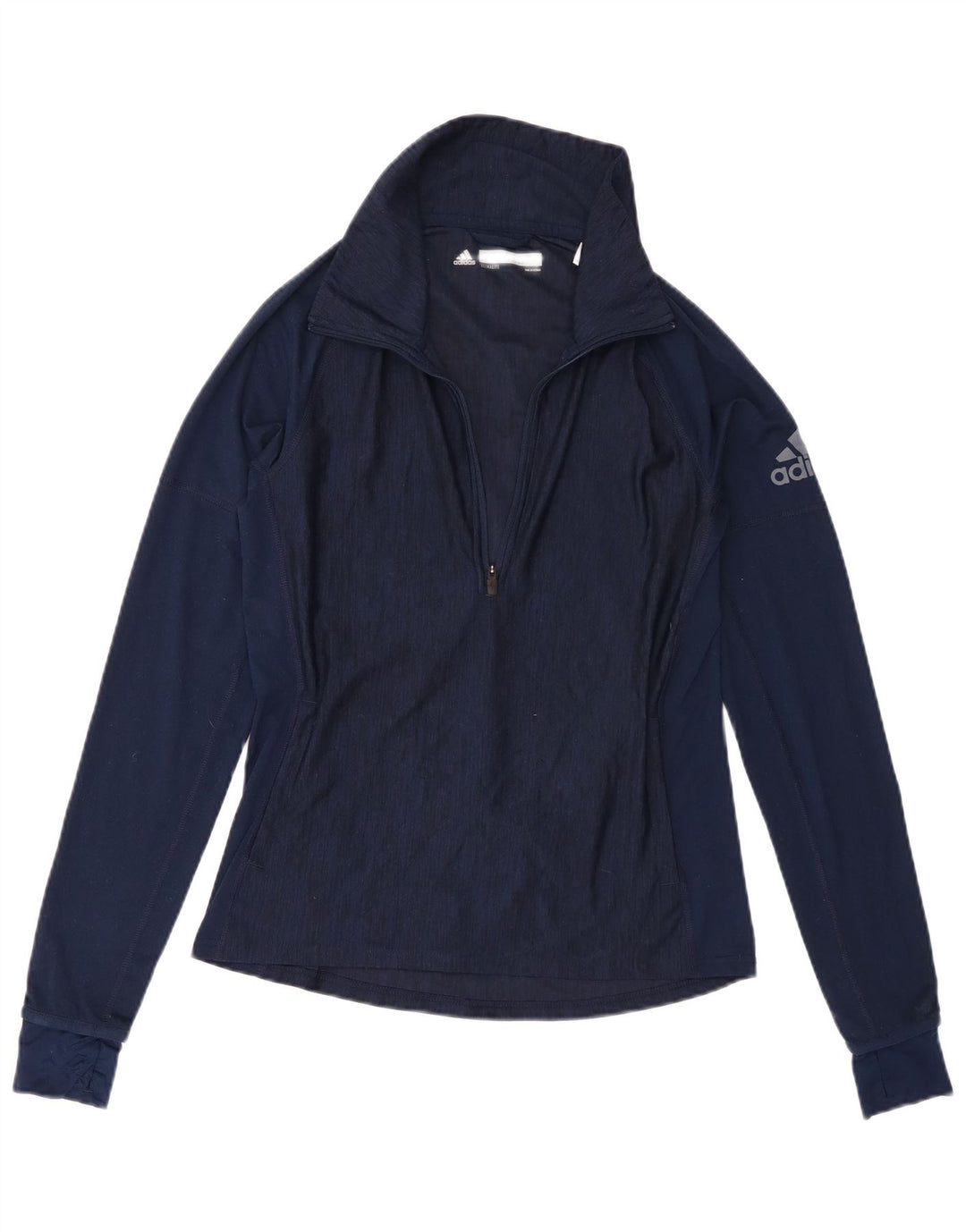 Adidas Dame Grafisk Pullover Træningsdragt Top UK 8/10 Small Navy Blue