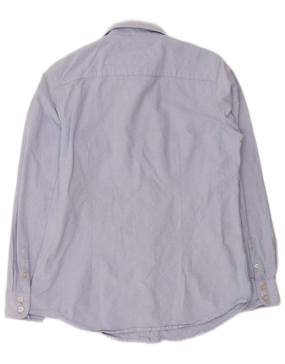 Crew Clothing Dame skræddersyet skjorte UK 12 Medium Blue Cotton