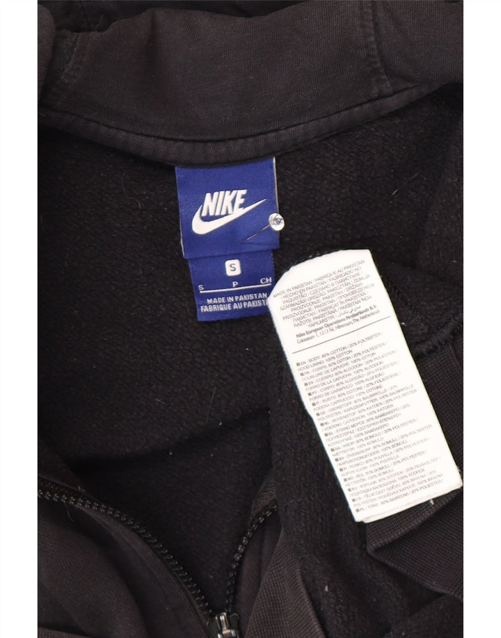 Nike hættetrøje med lynlås til mænd, lille sort bomuld