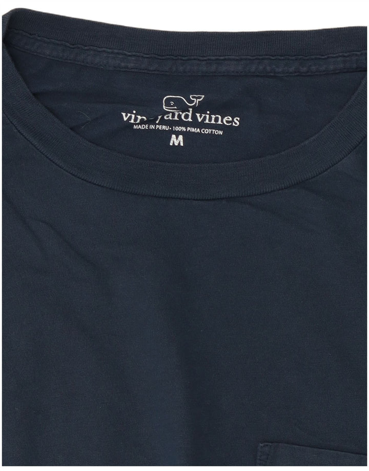 Vineyard Vines Herre grafisk T-shirt Top Medium Navyblå Bomuld