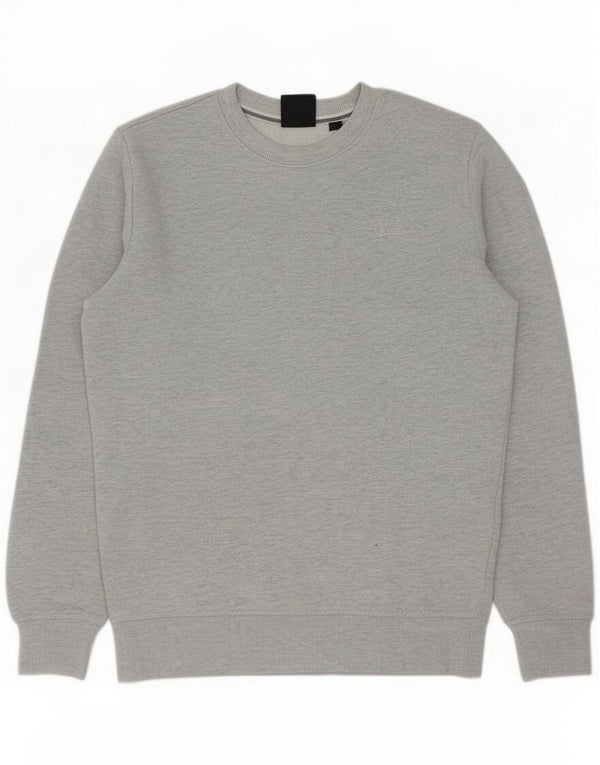 Superdry Sweatshirt til mænd XS Grå Flecked Bomuld