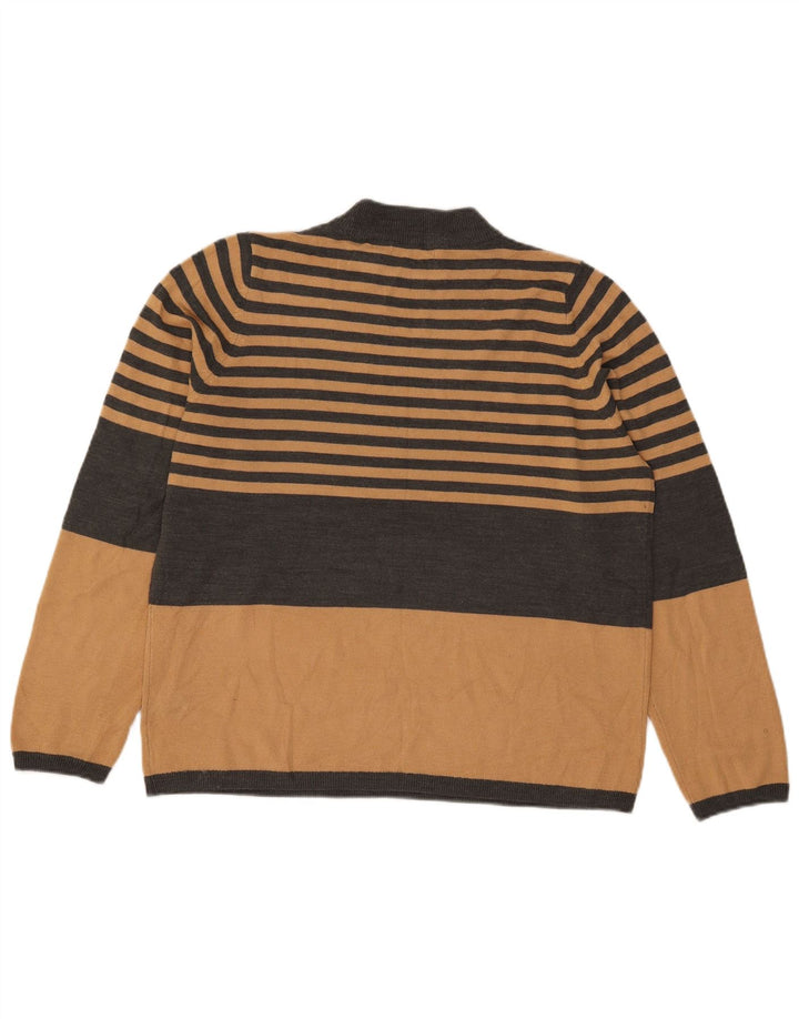 Marks & Spencer Dame sweater med rund hals DK 16 Stor grå stribet