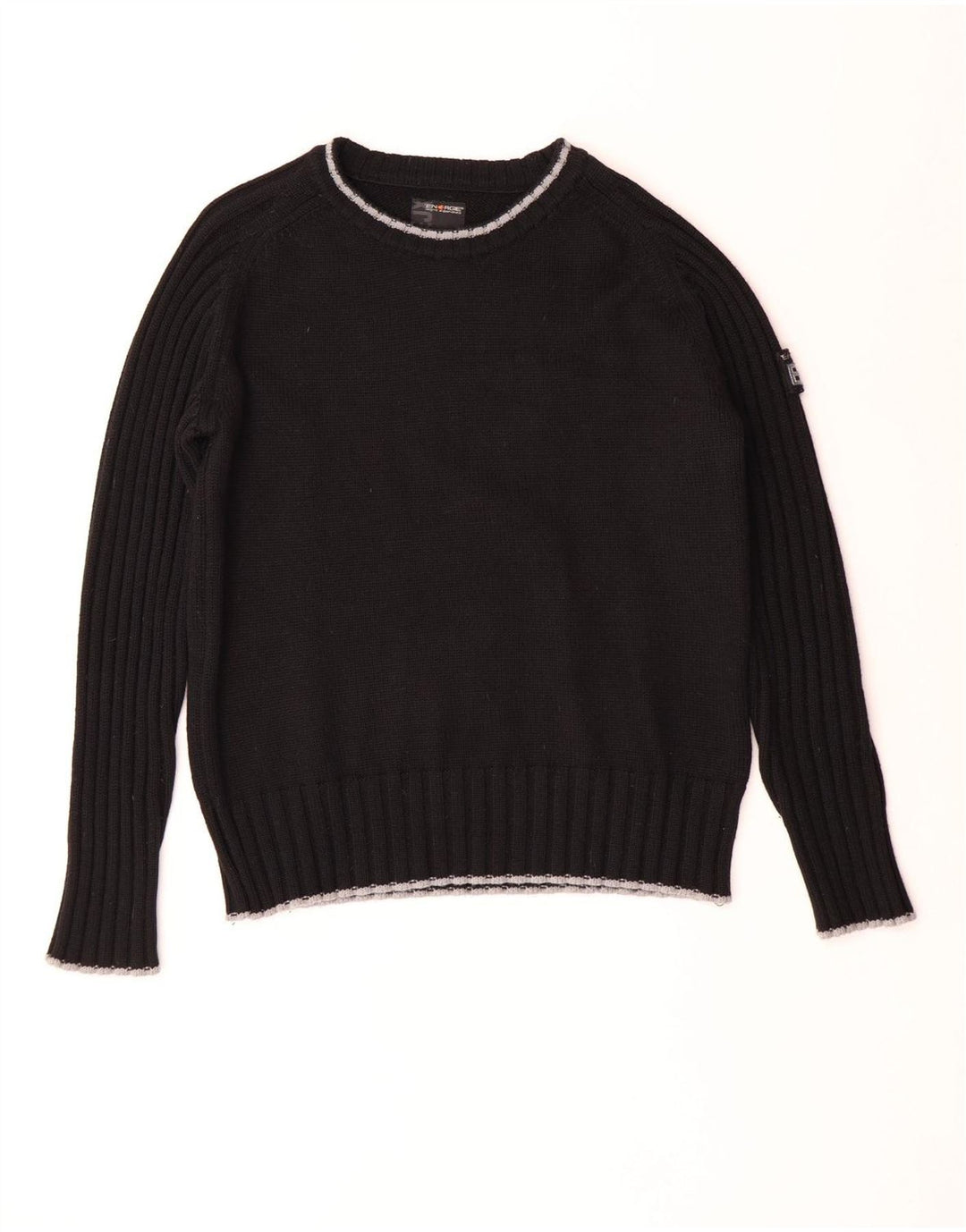 Energie Herre Crew Neck Jumper Sweater Large Sort Uld
