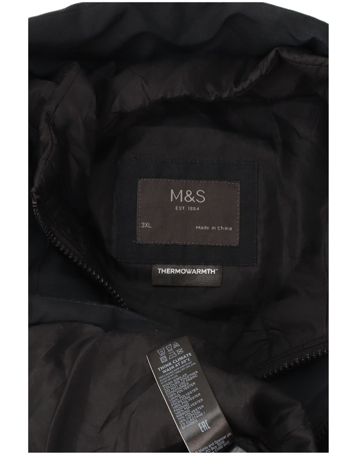 Marks & Spencer Polstret Herrejakke UK 46 3XL Sort Polyester