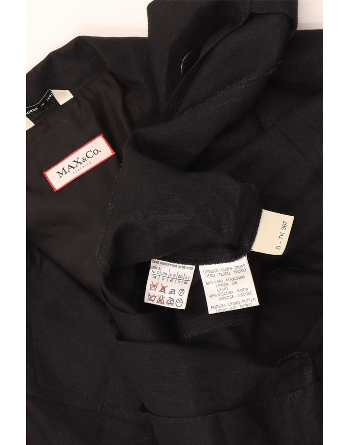 Max & Co. Dame 3-knaps kortærmet blazerjakke UK 10 Small Black