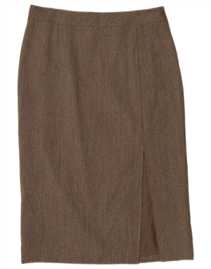 Marella lige nederdel til kvinder UK 16 Large W34 Grey Virgin Wool