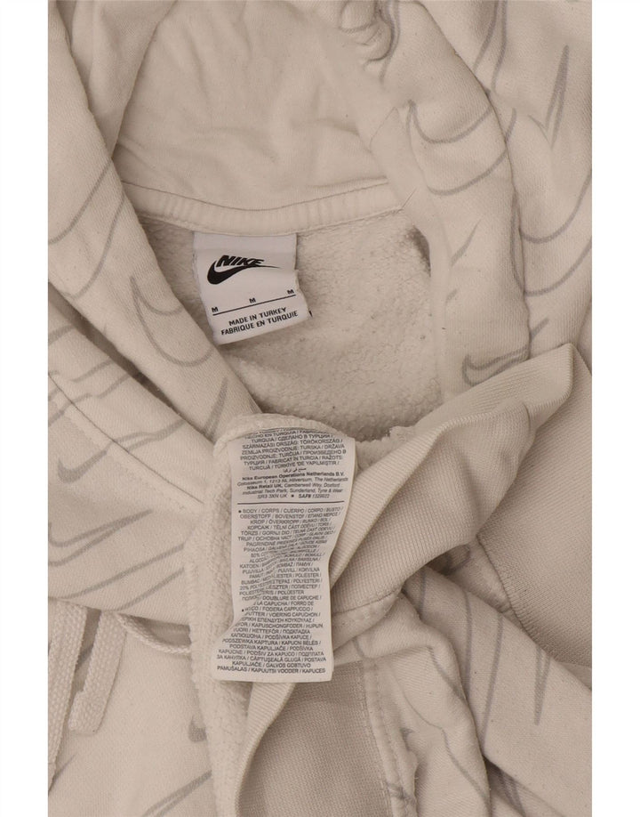 Nike grafisk hættetrøje til mænd Medium Off White Bomuld