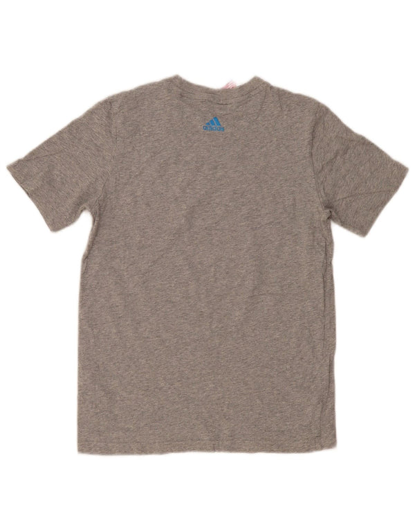 Adidas drenge grafisk t-shirt top 11-12 år grå bomuld