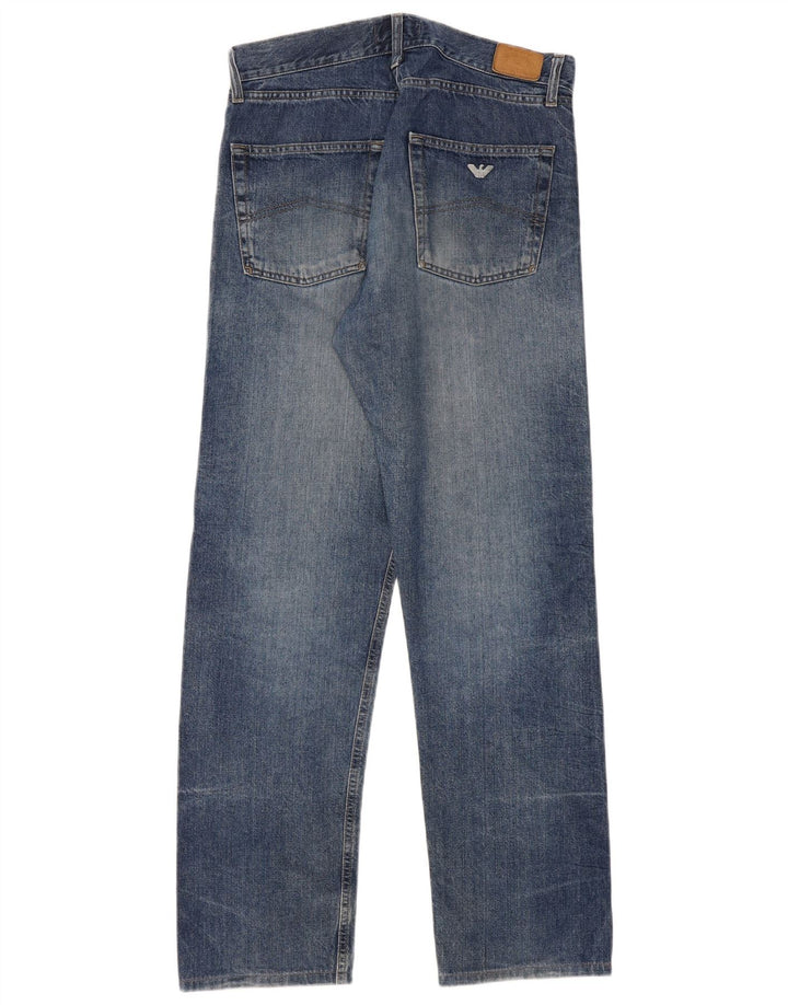 Armani Straight Jeans til mænd W34 L31 Marineblå