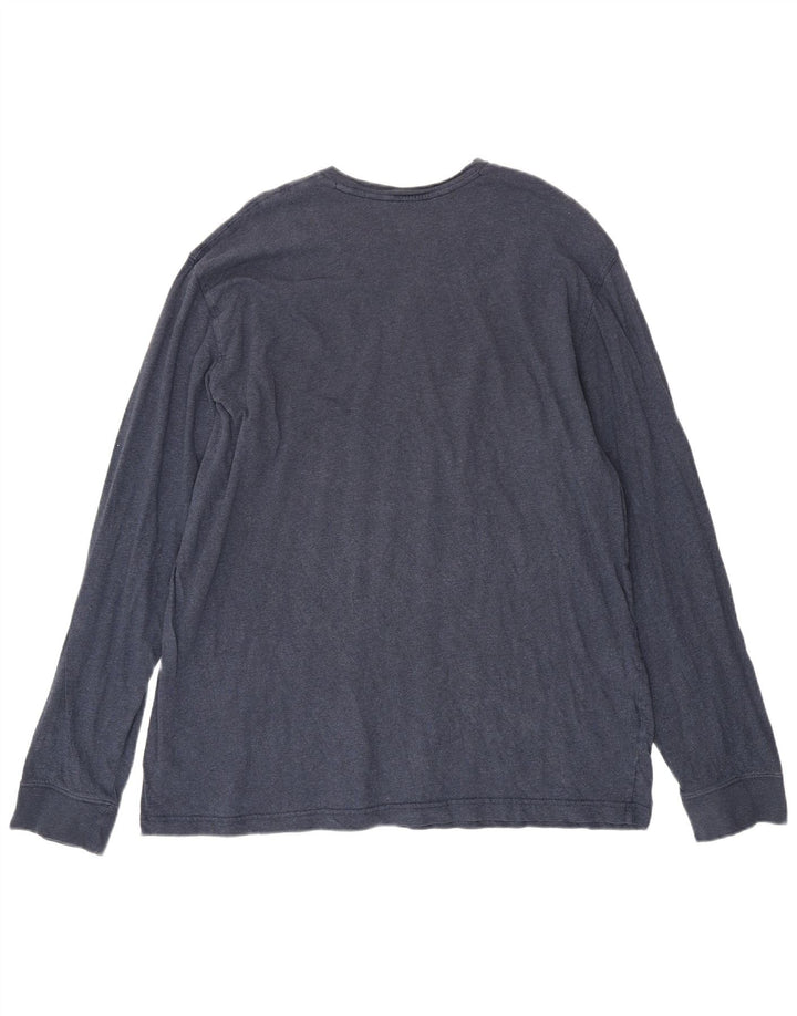 Eddie Bauer Herre høj top langærmet XL marineblå bomuld