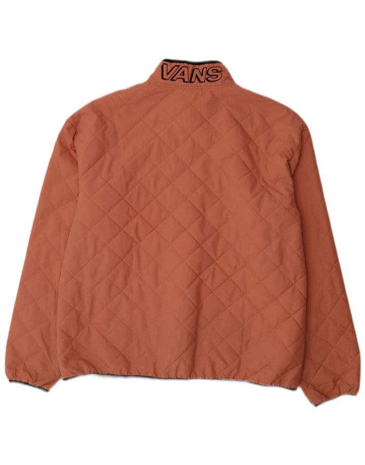 Vans Dame Pullover Quiltet Jakke UK 42 XL Pink Polyester