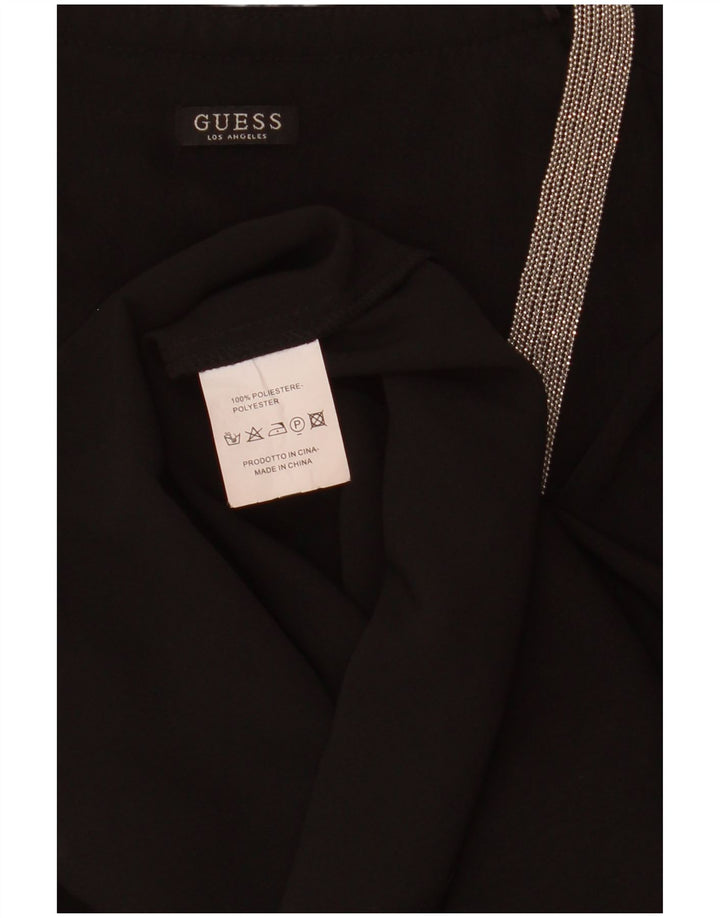 Guess Dame ærmeløs bluse Top UK 14 Medium Sort Polyester