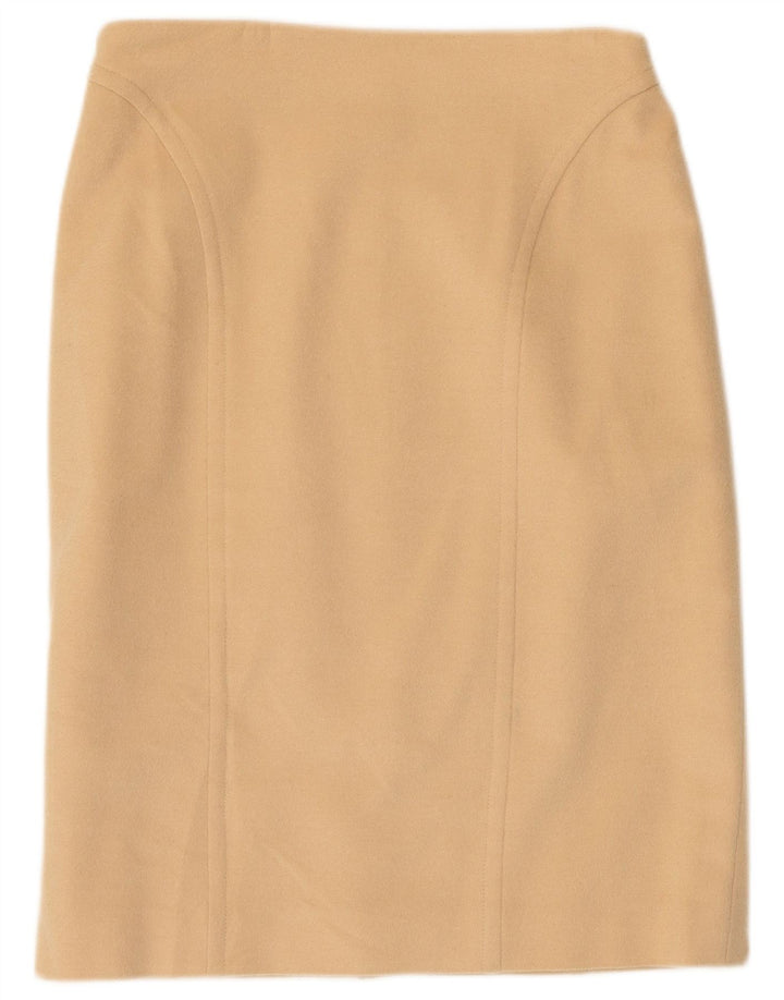 Les Copains Dame Pencil Skirt IT 46 Large W30 Beige Uld