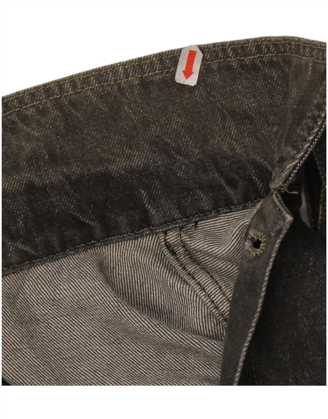Benetton Herre Oversized denimjakke IT 46 Lille Grå Bomuld