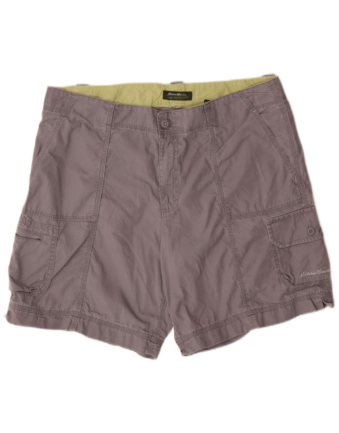 EDDIE BAUER Dame Cargo Shorts US 16 2XL W36 Grå Bomuld