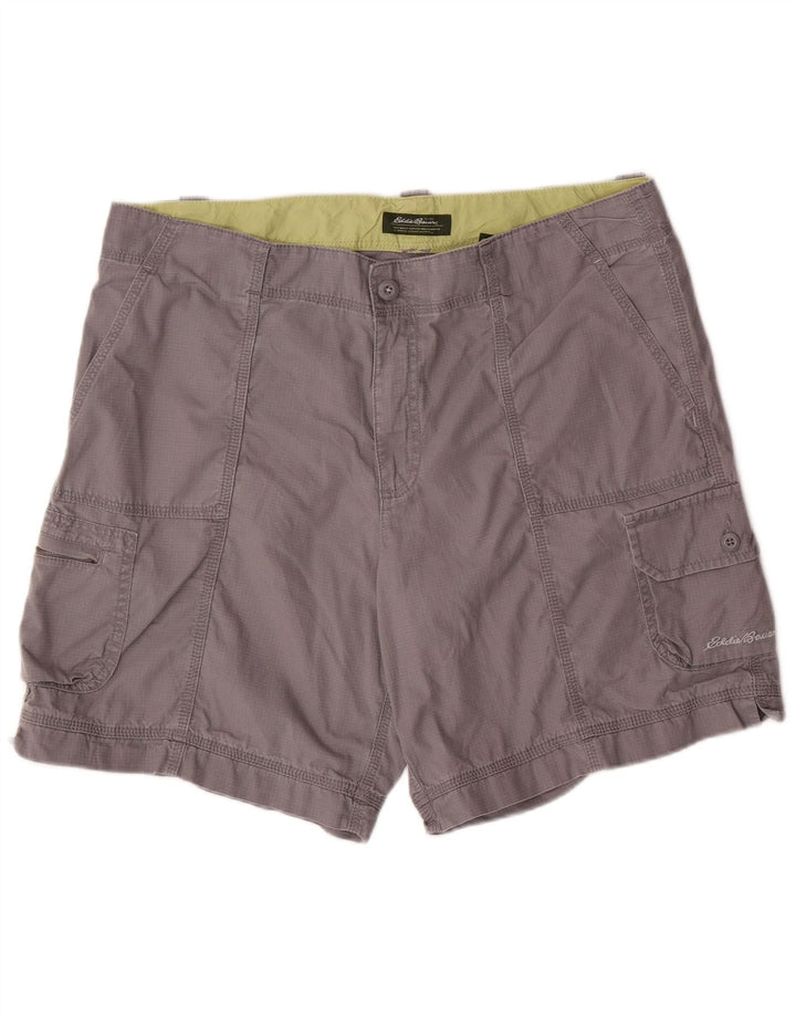 EDDIE BAUER Dame Cargo Shorts US 16 2XL W36 Grå Bomuld