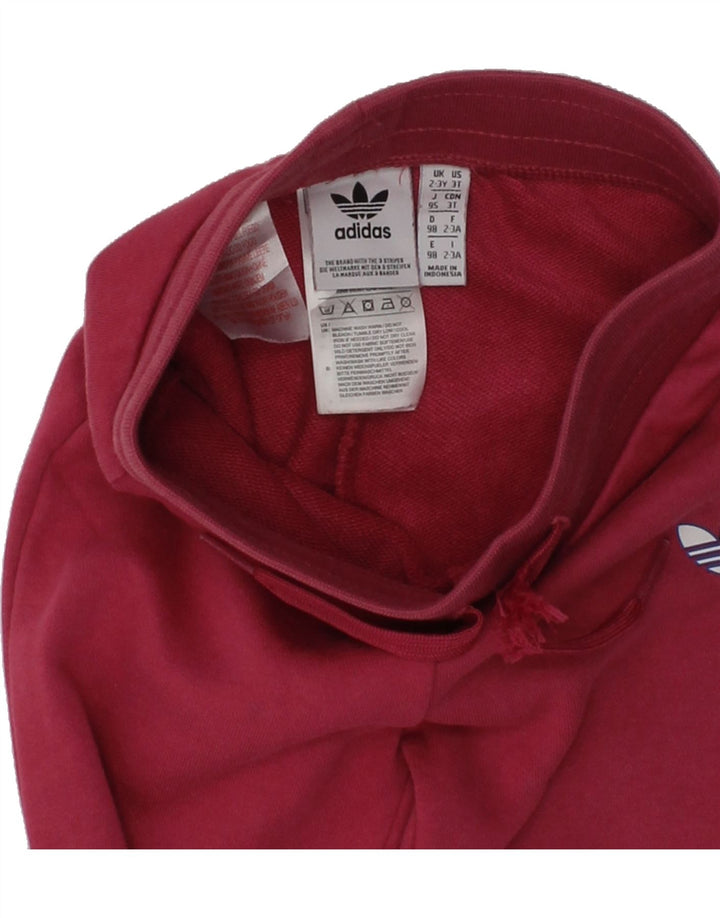 ADIDAS Girls Tracksuit Trousers Joggers 2-3 Years Pink Cotton | Vintage Adidas | Thrift | Second-Hand Adidas | Used Clothing | Messina Hembry 
