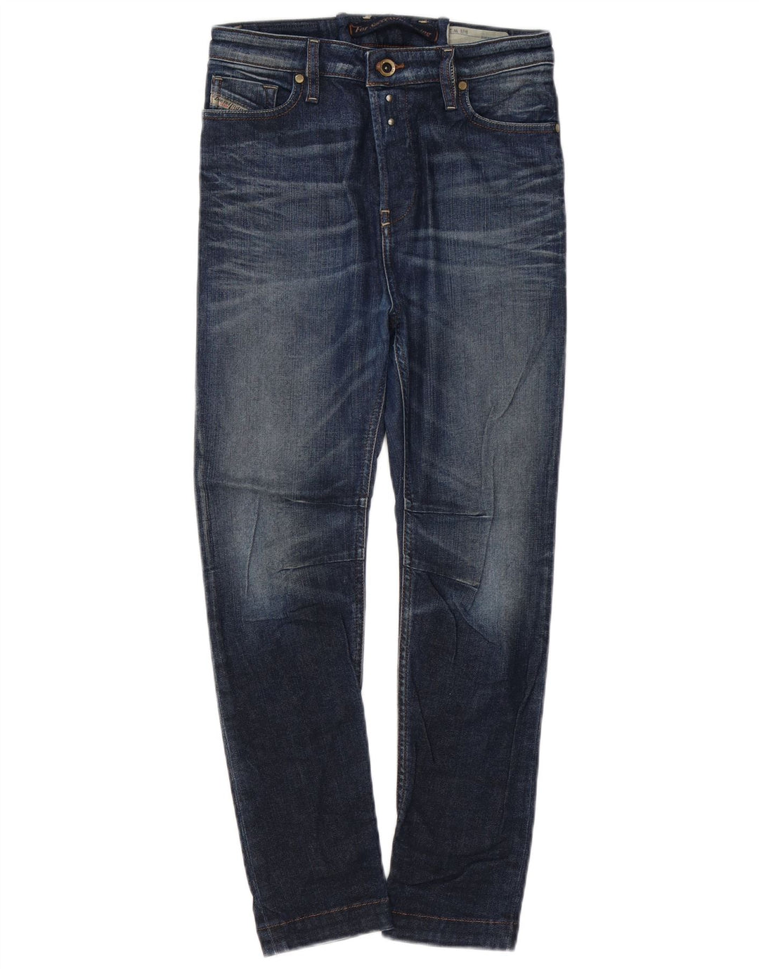 DIESEL Dame Easee lavtalje afslappet pasform lige jeans W24 L25 Blå