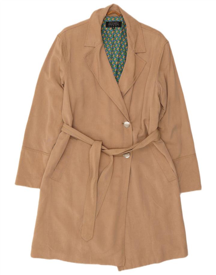 ESCADA Trench Coat til kvinder EU 42 Large Beige Lyocell