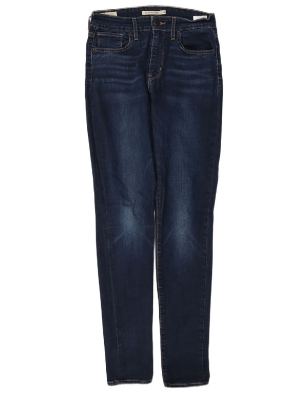 Levi's Dame 721 Skinny Jeans med høj talje W28 L32 Marineblå bomuld