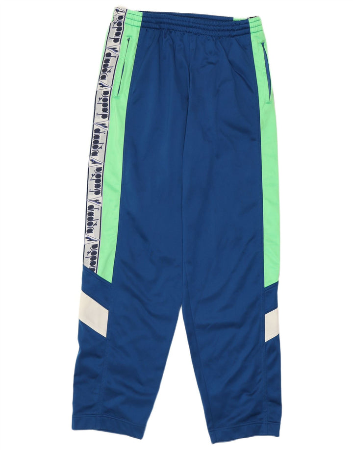 Diadora Herre grafisk hel træningsdragt UK 40 Medium Blue Colourblock Polyester