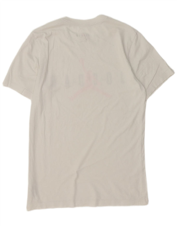 Jordan Herre grafisk T-shirt top lille hvid bomuld