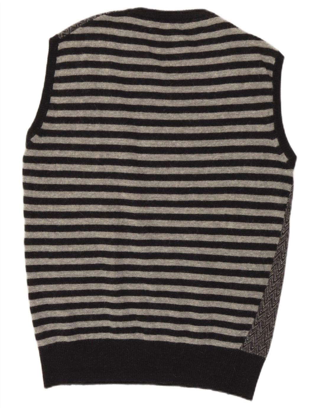 Liu Jo Dame Vest Tank Top IT 52 XL Grå Chevron Alpaca Uld