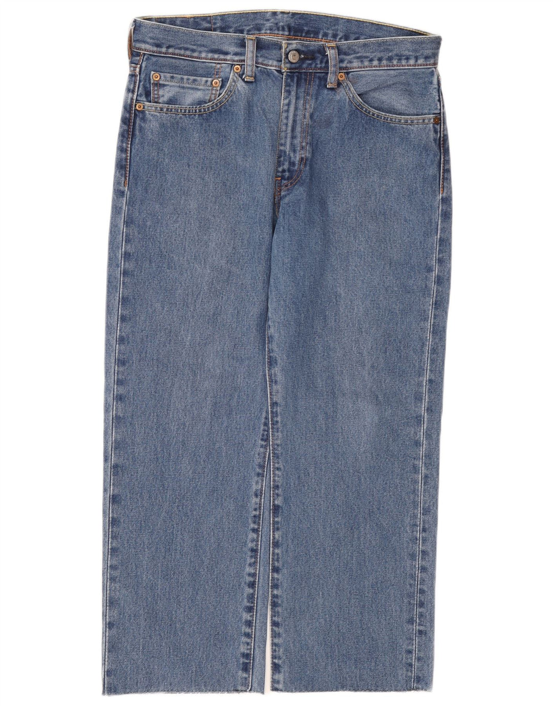 Levi's Herre 751 Cropped Straight Jeans W32 L24 Blå Bomuld