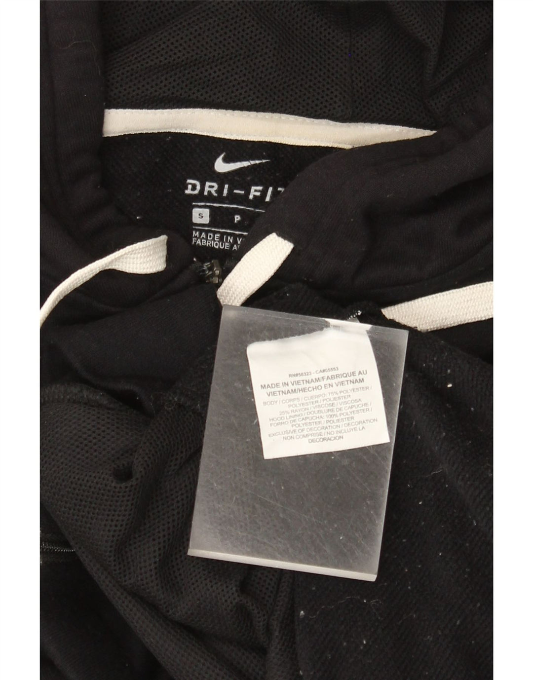 NIKE Dame Dri Fit Oversized hættetrøje Sweater med lynlås UK 10 Lille Sort