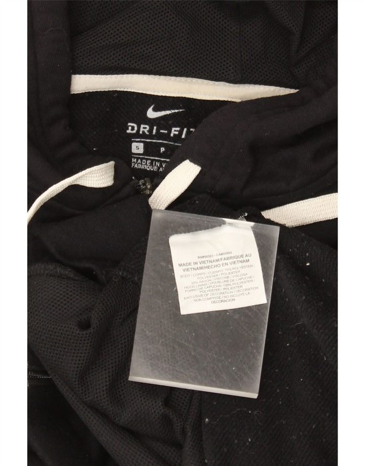 NIKE Dame Dri Fit Oversized hættetrøje Sweater med lynlås UK 10 Lille Sort