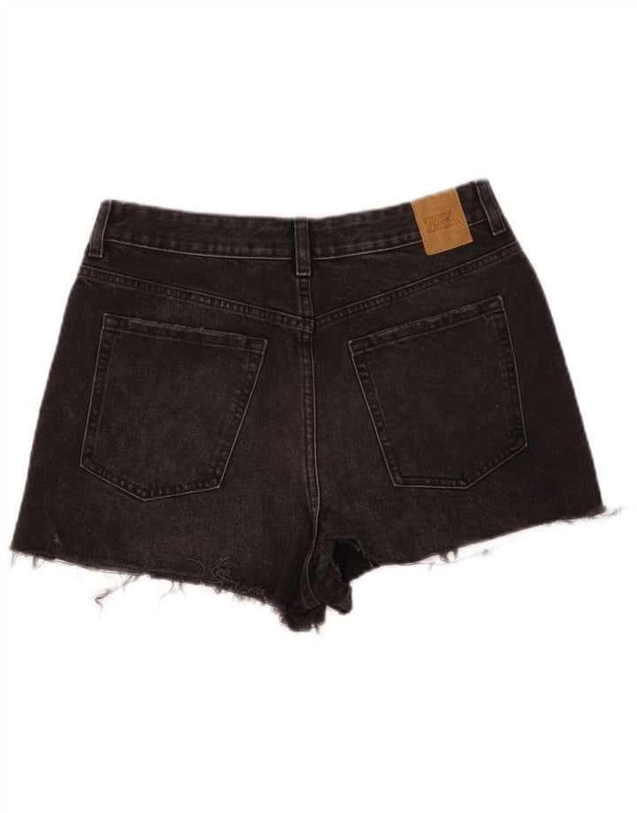 Zara Dame Denim Shorts EU 40 Medium W30 Grå Bomuld