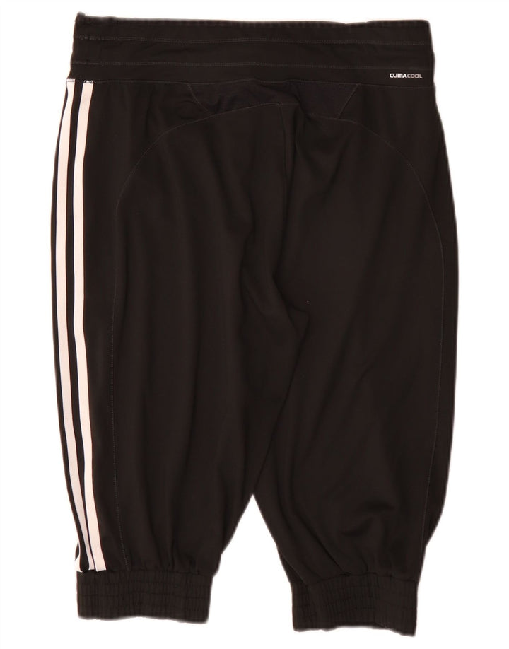 Adidas Womens Bermuda Sports Shorts UK 12 Medium Black Polyester