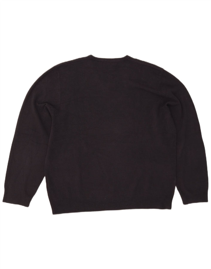 Marks & Spencer Herre Blue Harbor V-hals sweater 2XL Navy Akryl