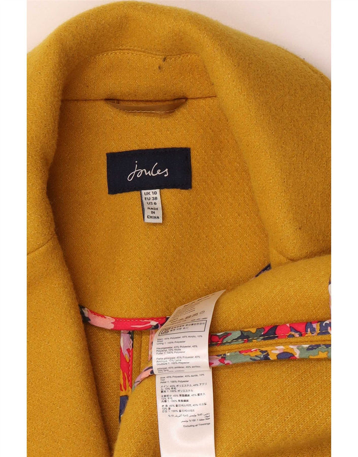 Joules Dame Overfrakke UK 10 Lille Gul Polyester Classic