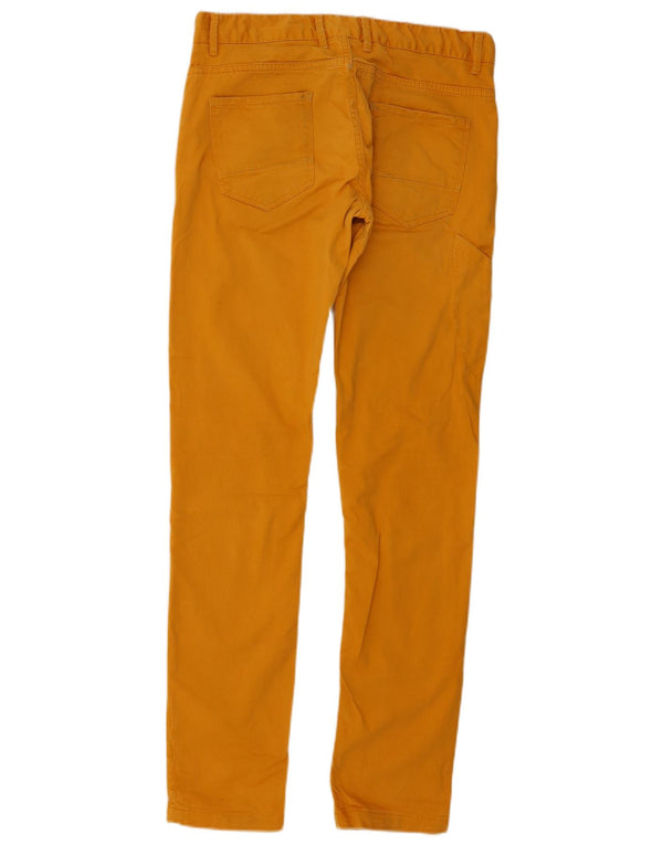 Zara Mens Slim Casual Trousers EU 38 Small W30 L32 Yellow